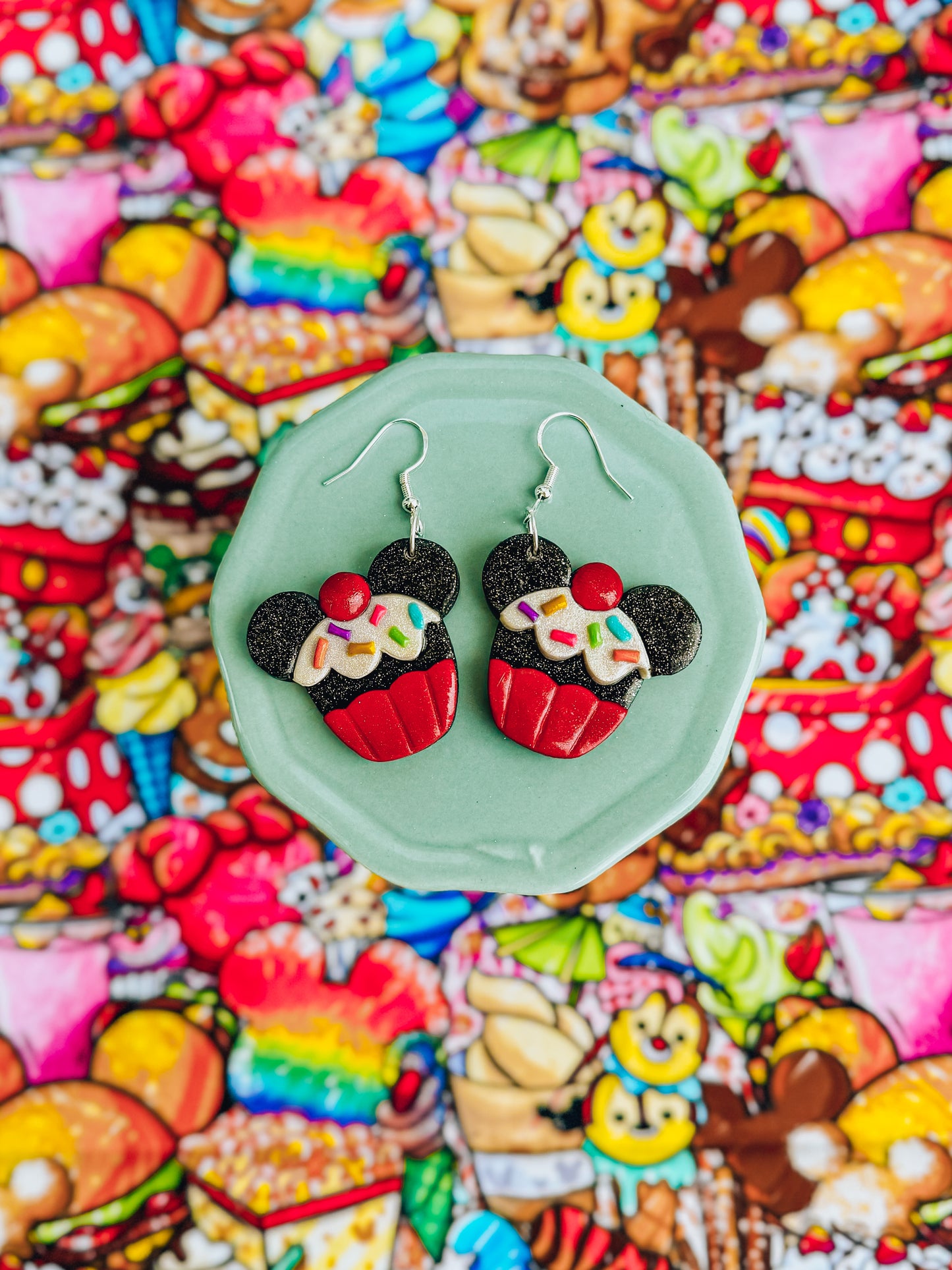 Large Mouse Cupcake Dangles