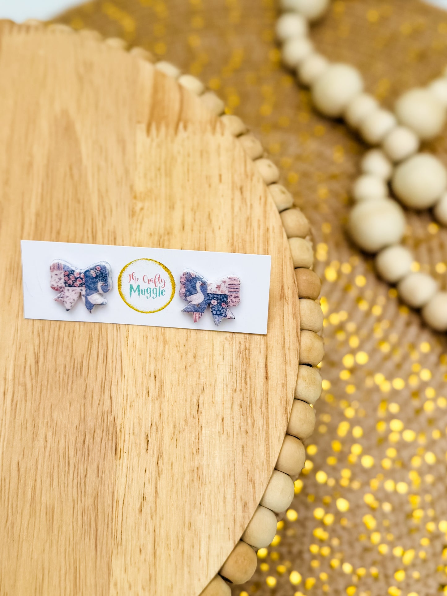 Goose Quilt earrings