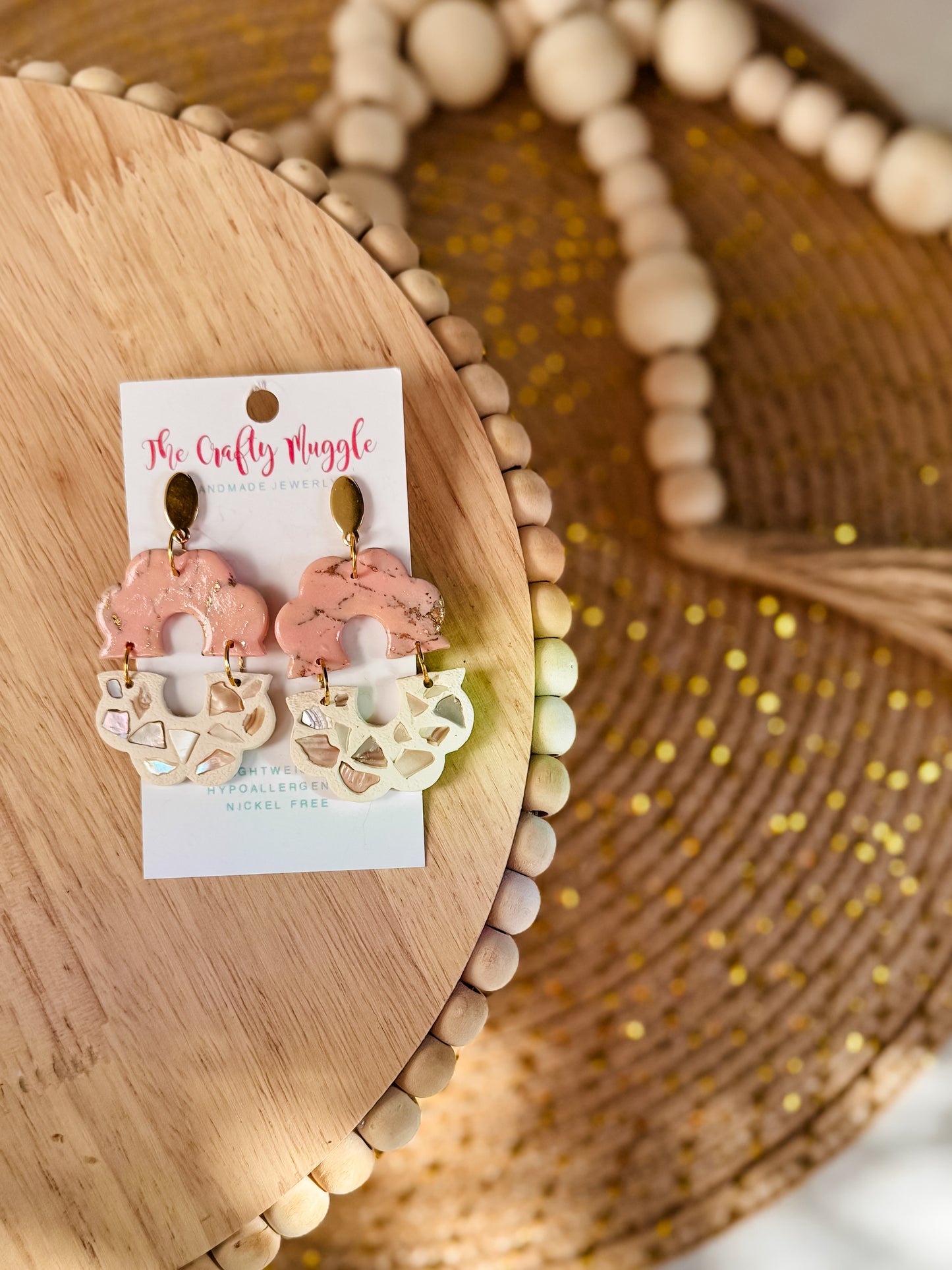 Scalloped Seashell Dangles