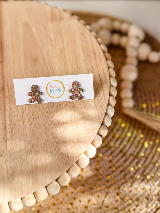 Gingerbread Man Studs