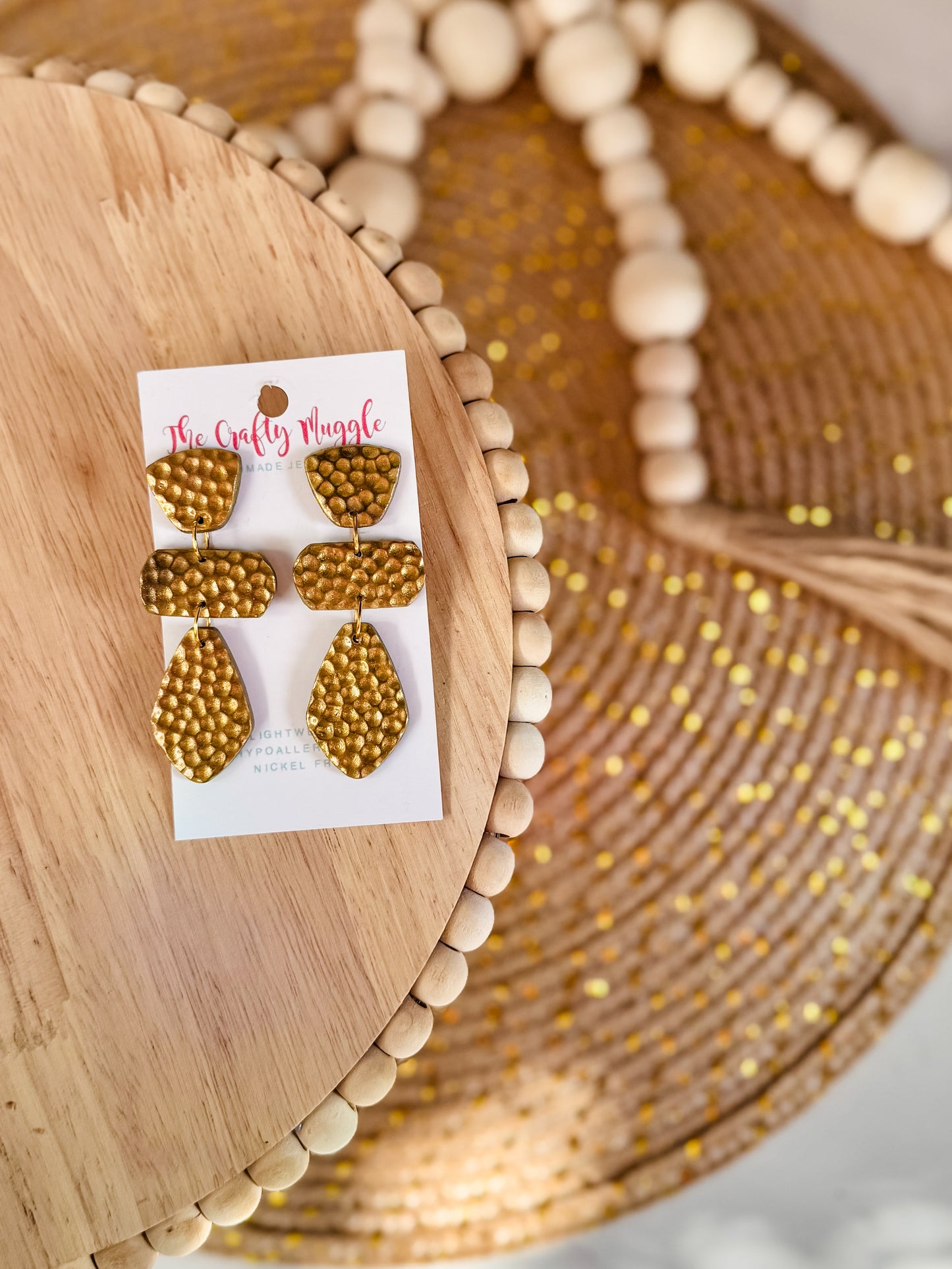 Hammered Gold Dangles