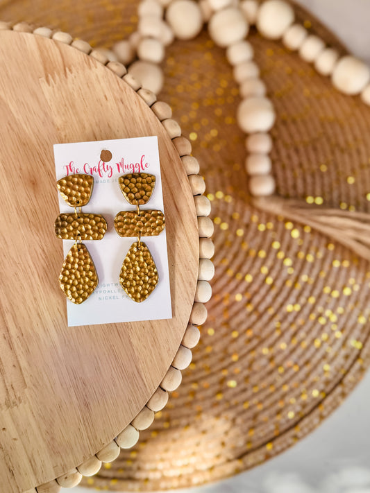 Hammered Gold Dangles