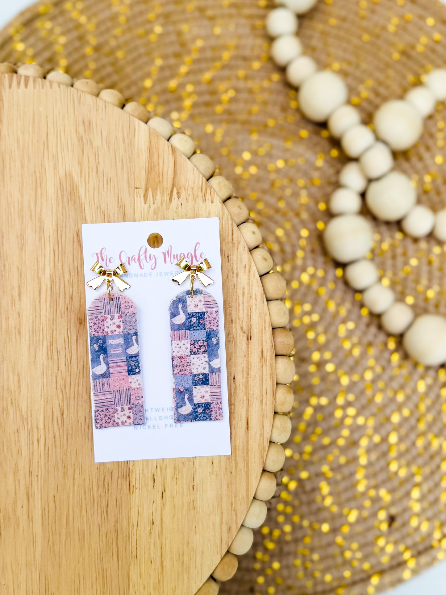 Goose Quilt earrings