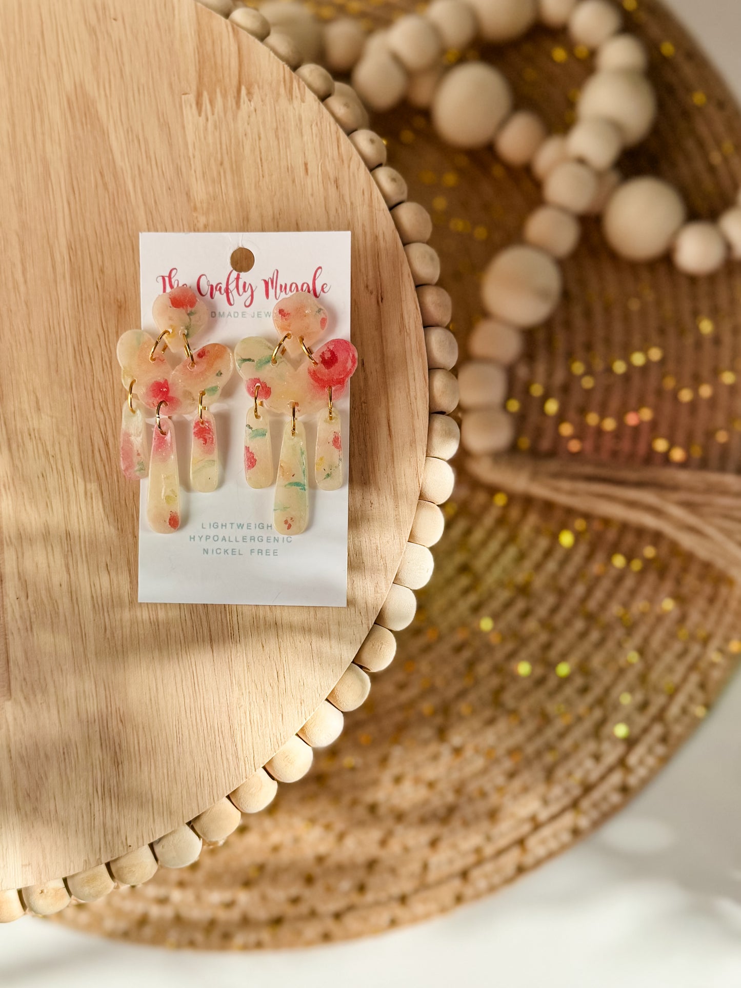 Translucent Floral Dangles