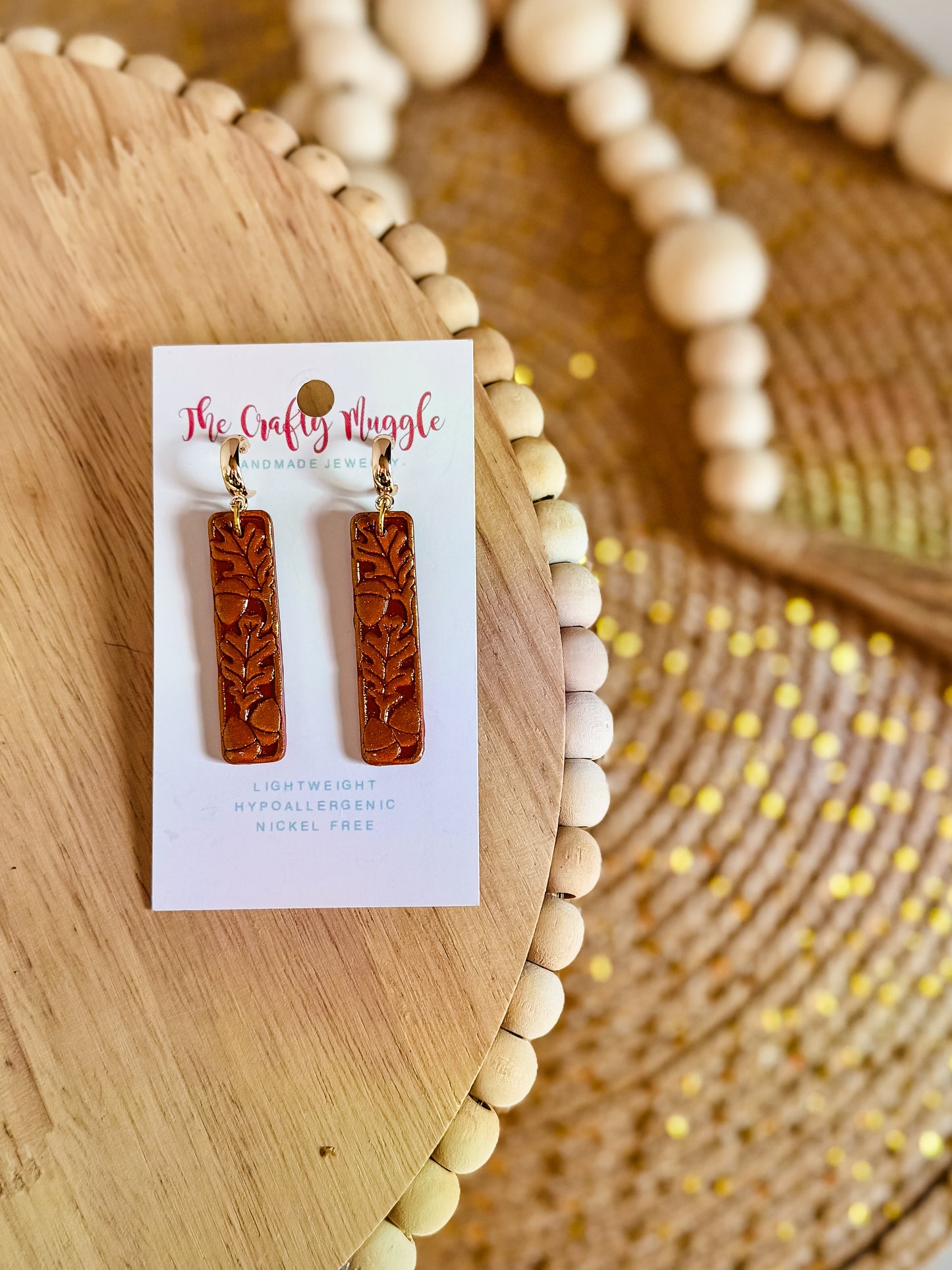 Acorn and Leaf Drop Earrings
