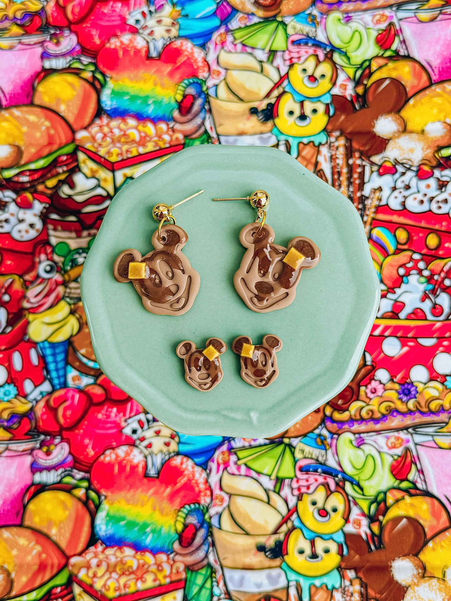 Mouse Waffle Earrings