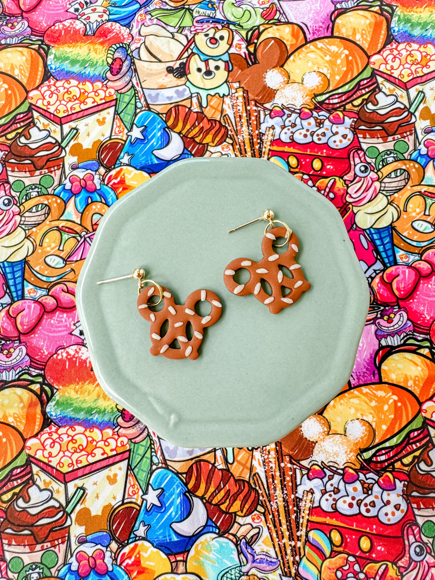 Small Mouse Pretzel Dangles