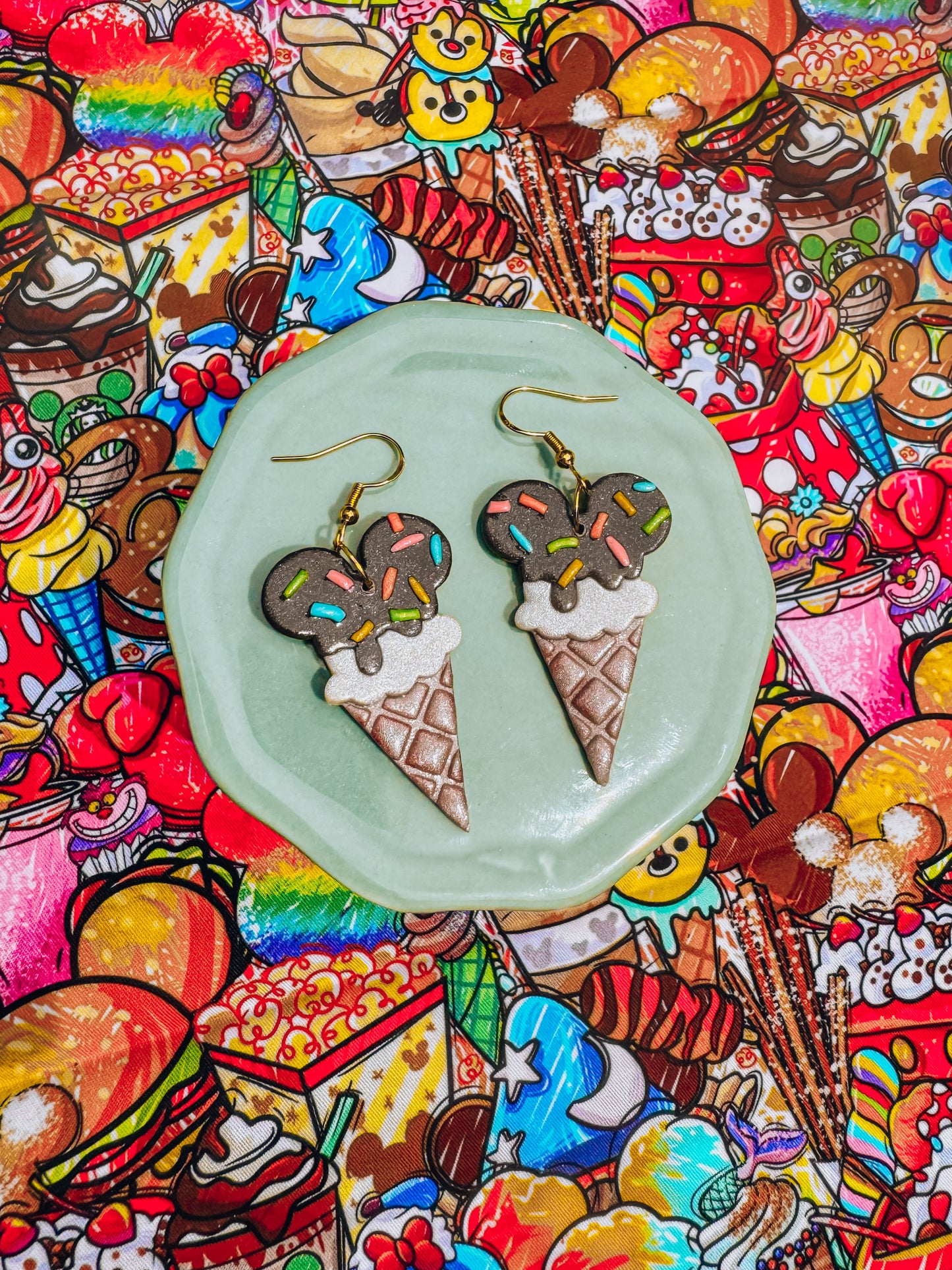 Mouse Ice Cream Cone Dangles