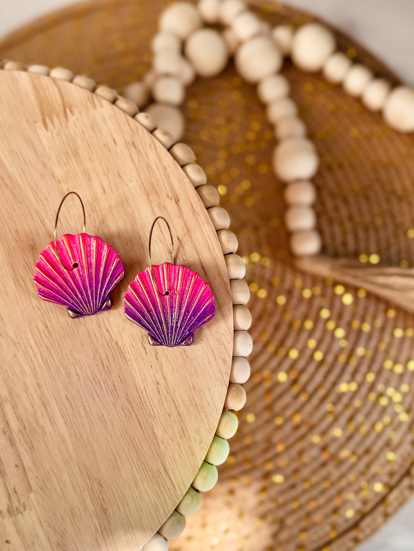 Mermaid Shell Hoops