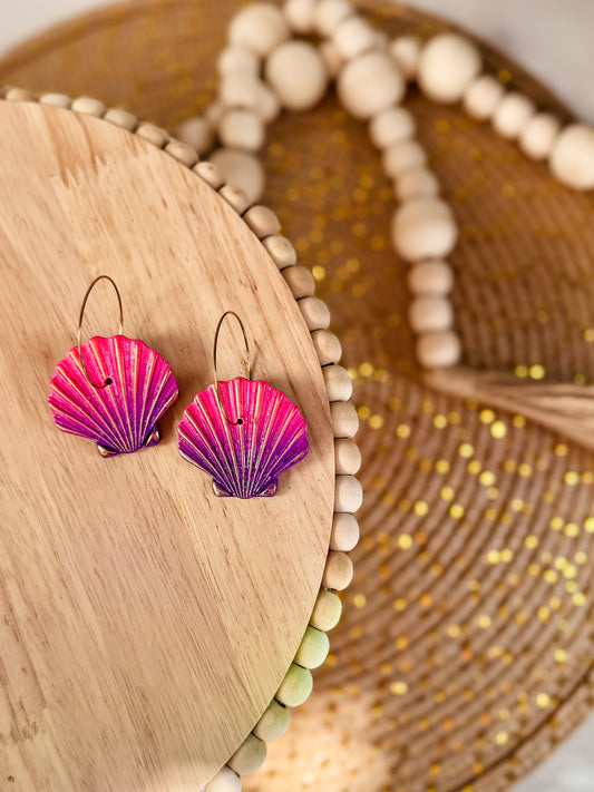 Mermaid Shell Hoops