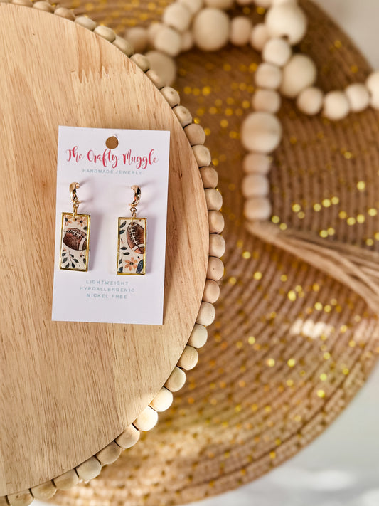 Floral Football Dangles