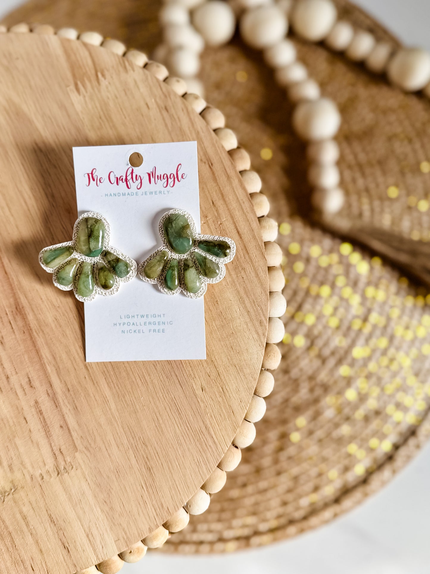 Faux Stone Oversized Studs
