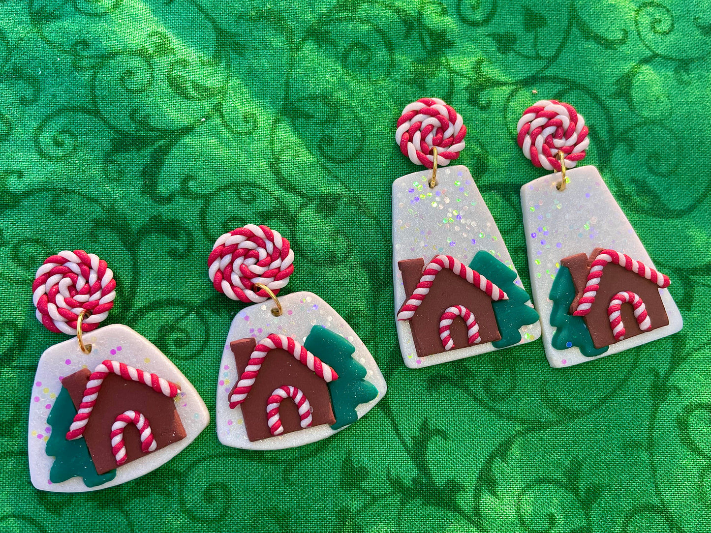 Gingerbread house earrings